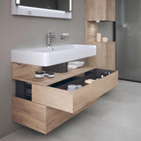 DURAVIT Qatego Hochschrank 400 mm, 2 Türen, weiß Hochglanz, Eiche Schw. Matt