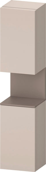 DURAVIT Qatego Hochschrank 400 mm, 2 Türen, weiß Hochglanz, Eiche Schw. Matt