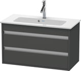 Duravit Ketho Waschtischunterbau 800 mm betongrau matt mit 2 Schubkästen und Soft-Close