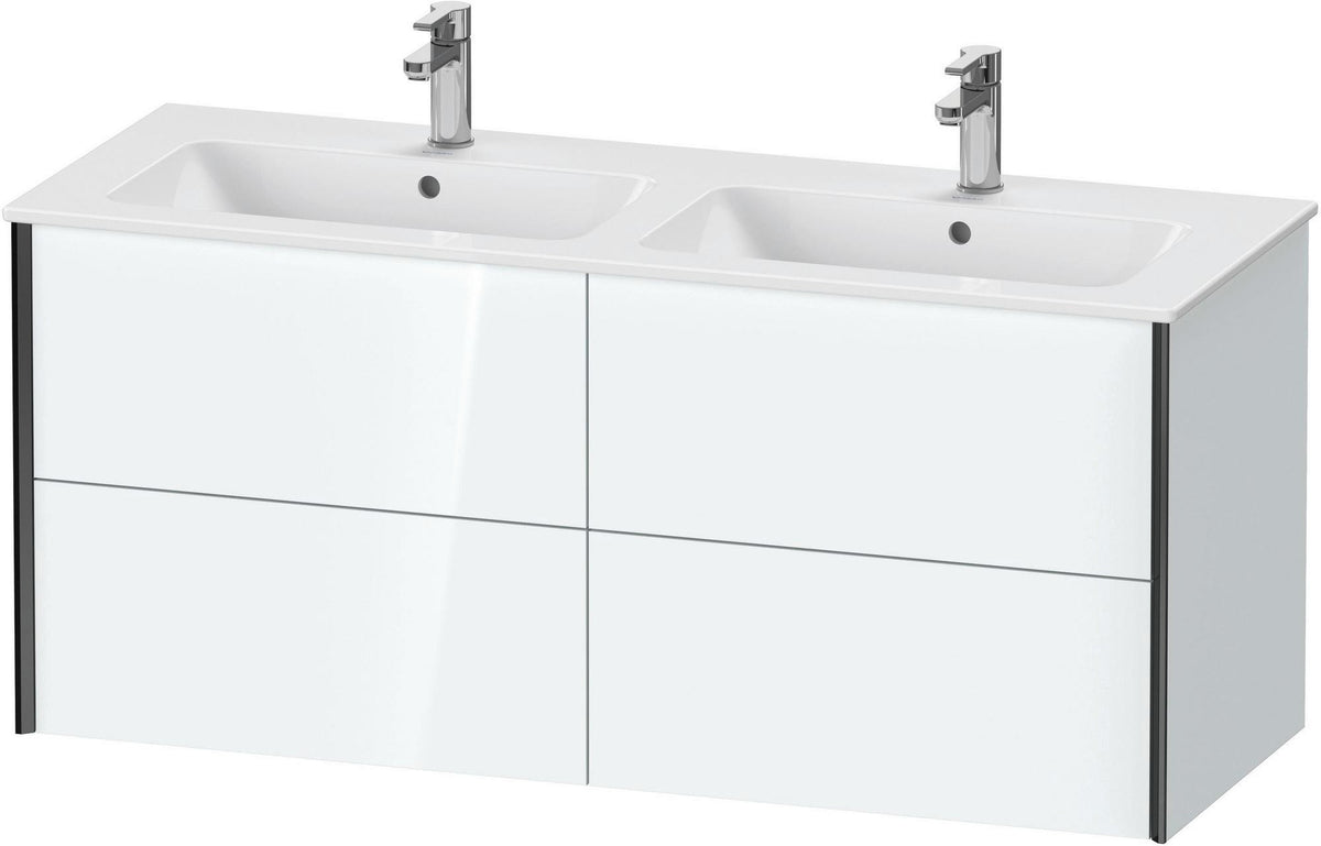 Duravit XViu Waschtischunterbau wandhängend 1280 mm, 4 Schubkästen, champagner matt/weiß matt