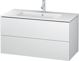 Duravit L-Cube Waschtischunterbau 1020 mm taupe matt – wandhängend, 2 Schubkästen, Tip-On