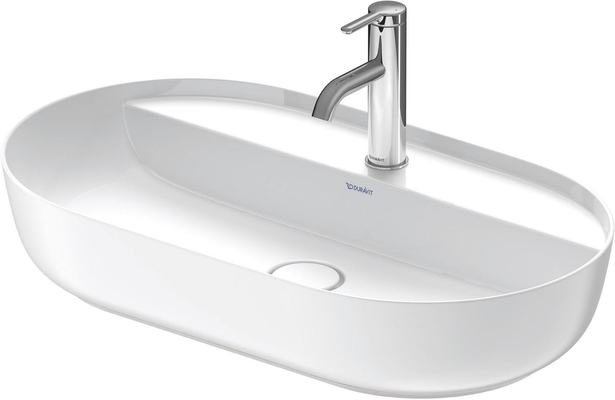 Duravit Luv Aufsatzbecken 700 mm, geschliffen, mit Hahnloch, ohne Überlauf, weiß, WonderGliss