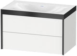 Duravit Möbelwaschtischset XVIU 800x480mm Chaos mit Unterbau wandhängend und Keramikwaschtisch Viu