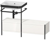 Duravit Waschtischset Happy D.2 Plus 1200x490mm Taupe Supermatt mit Hahnloch und Handtuchhalter