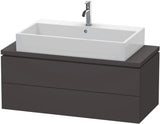 DURAVIT L-Cube Konsolenwaschtischunterbau 1020 mm betongrau matt, 2 Schubkästen, Tip-On