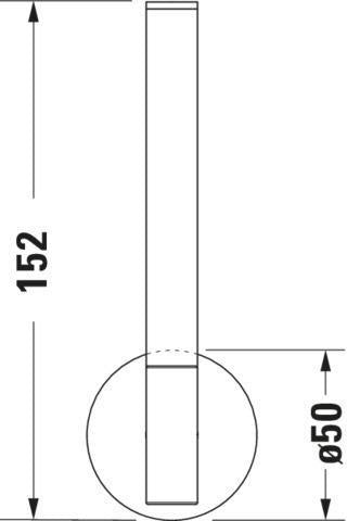 DURAVIT Starck T Ersatzrollenhalter aus verchromtem Edelstahl, Wandmontage