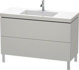 DURAVIT L-Cube c-bonded Waschtischset 1200 mm mit Vero Air, betongrau matt, 2 Auszüge, bodenstehend