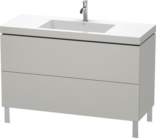 DURAVIT L-Cube c-bonded Waschtischset 1200 mm mit Vero Air, betongrau matt, 2 Auszüge, bodenstehend