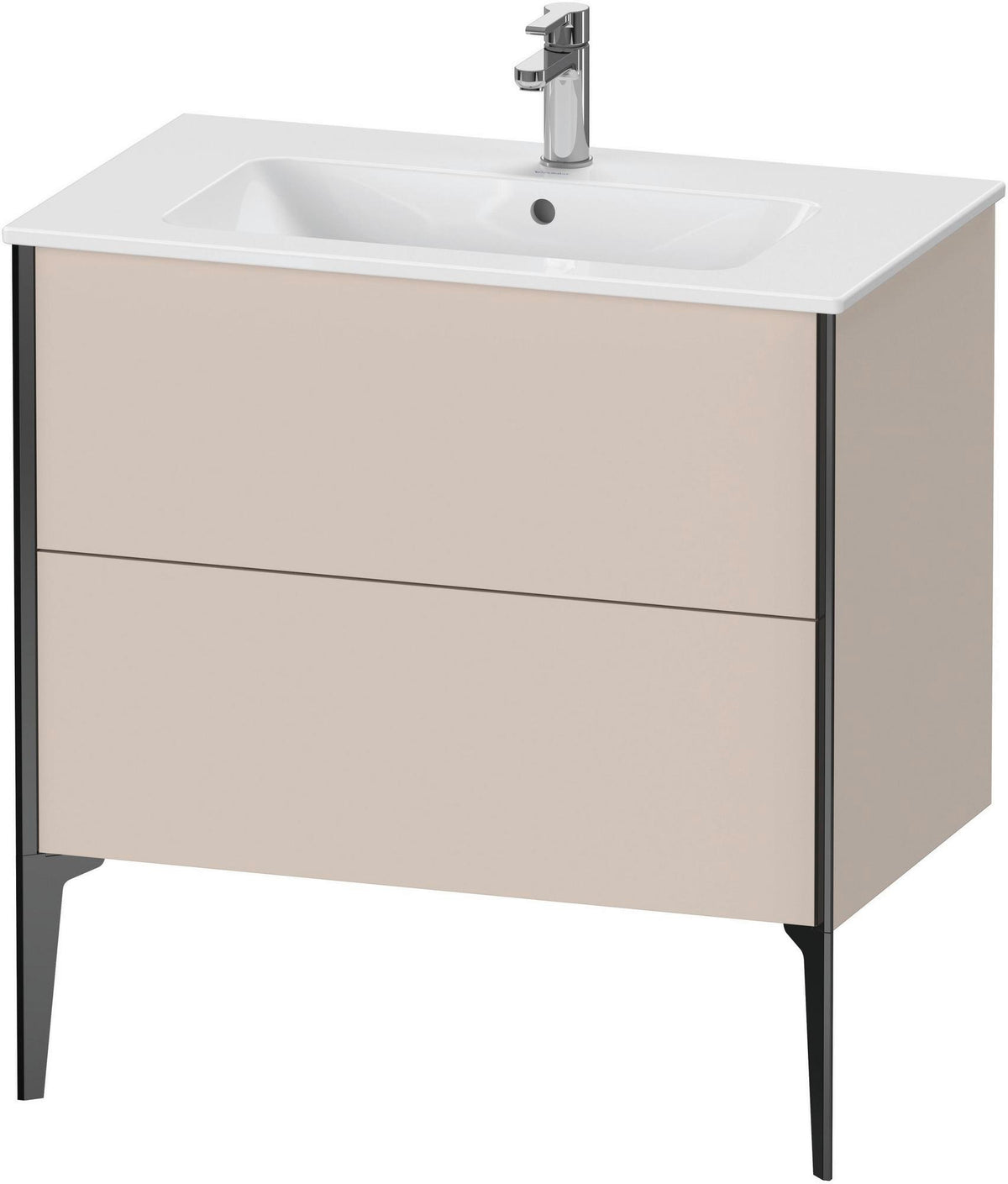 DURAVIT XViu Waschtischunterbau bodenstehend 594x810x480 mm mit 2 Auszügen, weiß matt