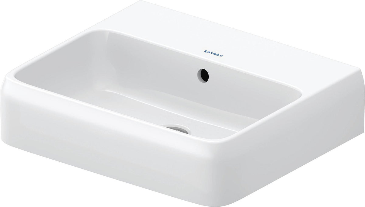 Duravit Qatego Aufsatzwaschtisch 500 mm weiß geschliffen mit Überlauf, ohne Hahnloch