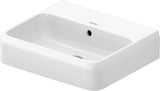 Duravit Qatego Aufsatzwaschtisch 500 mm weiß geschliffen mit Überlauf, ohne Hahnloch