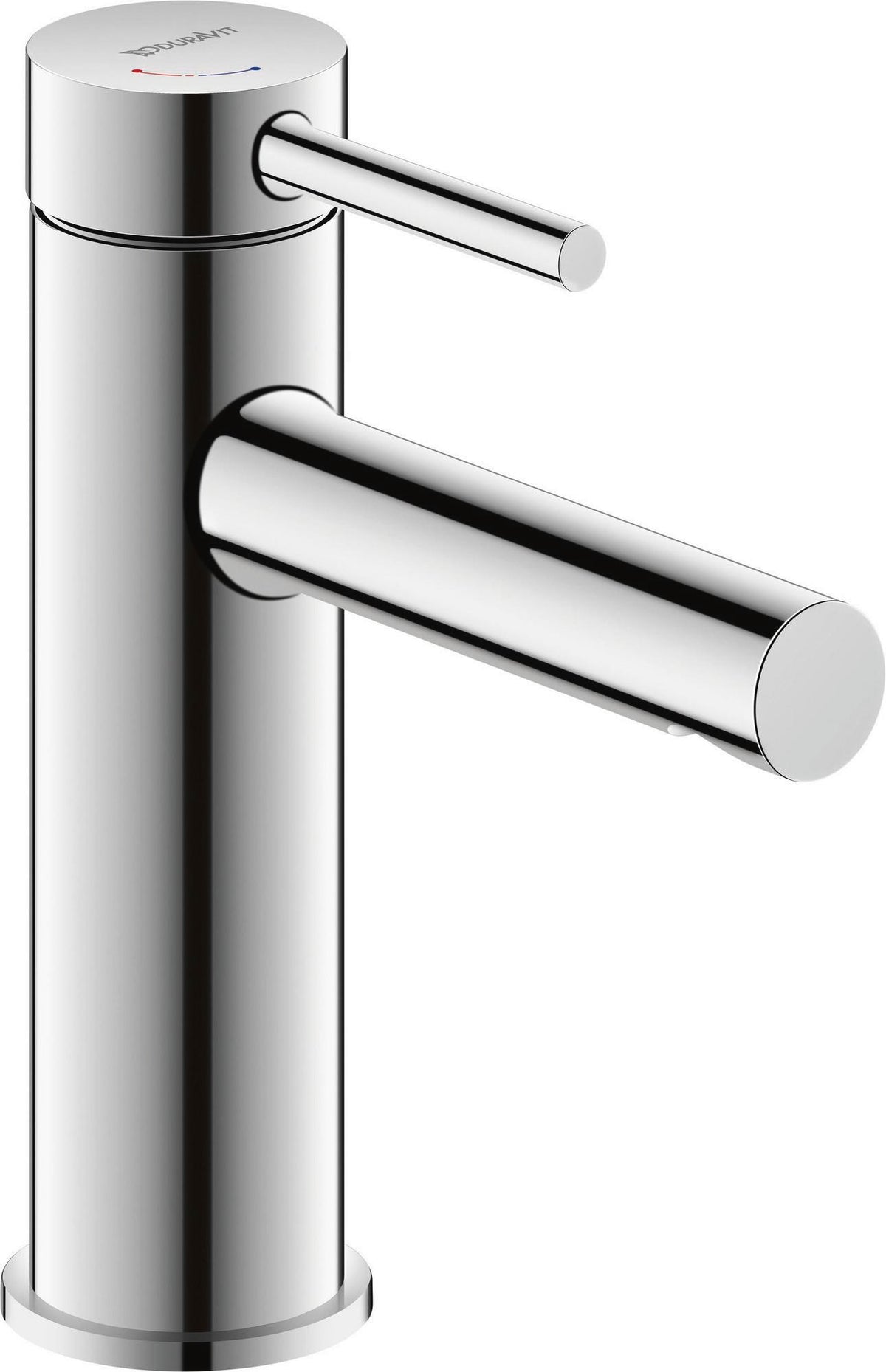 Duravit Circle Einhebel-Waschtischmischer mit Zugstange, Chrom – 117 mm Ausladung