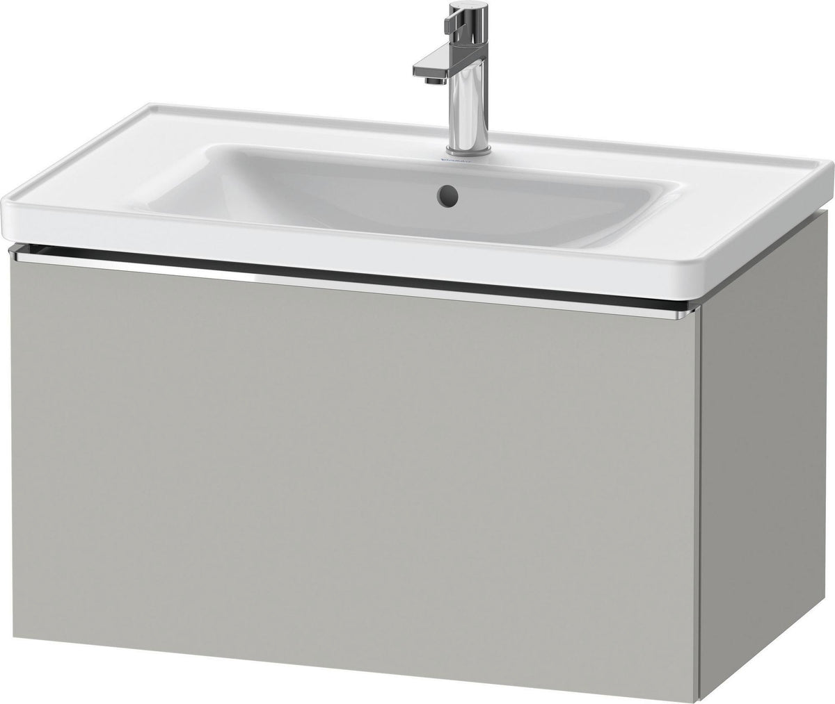 Duravit D-Neo Waschtischunterbau 784 mm Eiche Schwarz Matt mit 1 Auszug und Bronze-Griff