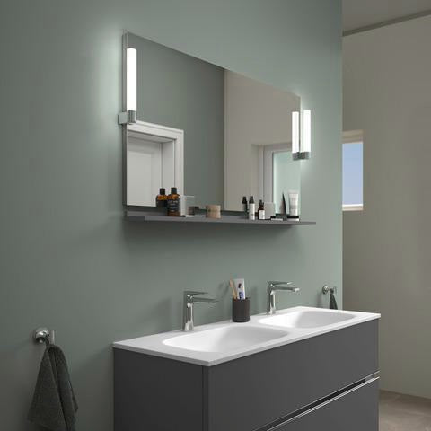 DURAVIT Sivida Spiegel 1250x650x36 mm mit LED, Dimmfunktion und Sensorschalter – Chrom/Weiß Matt