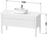 Duravit Luv Waschtischunterbau 1338 mm, weiß seidenmatt, bodenstehend, Tip-On