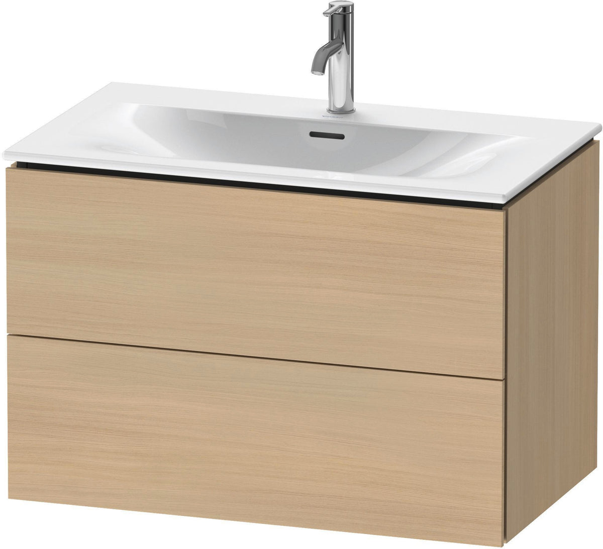 Duravit L-Cube Waschtischunterbau 820 mm weiß matt mit 2 Schubkästen und Tip-On-Technik