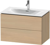 Duravit L-Cube Waschtischunterbau 820 mm weiß matt mit 2 Schubkästen und Tip-On-Technik