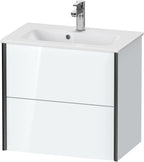 weiß hochglanz / Mitteldichte Faserplatte (MDF) / 2Schubk.,schwarz matt/weiß
