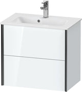 DURAVIT XViu Waschtischunterbau wandhängend 610 mm, 2 Schubladen, champagner matt/weiß matt