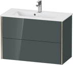 dolomiti grey hochglanz / Mitteldichte Faserplatte (MDF) / 2Schubk.,champ.matt/dolom.grey
