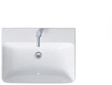 Duravit Waschtisch ME by Starck 650 mm Weiß Seidenmatt mit Überlauf und Hahnlochbank