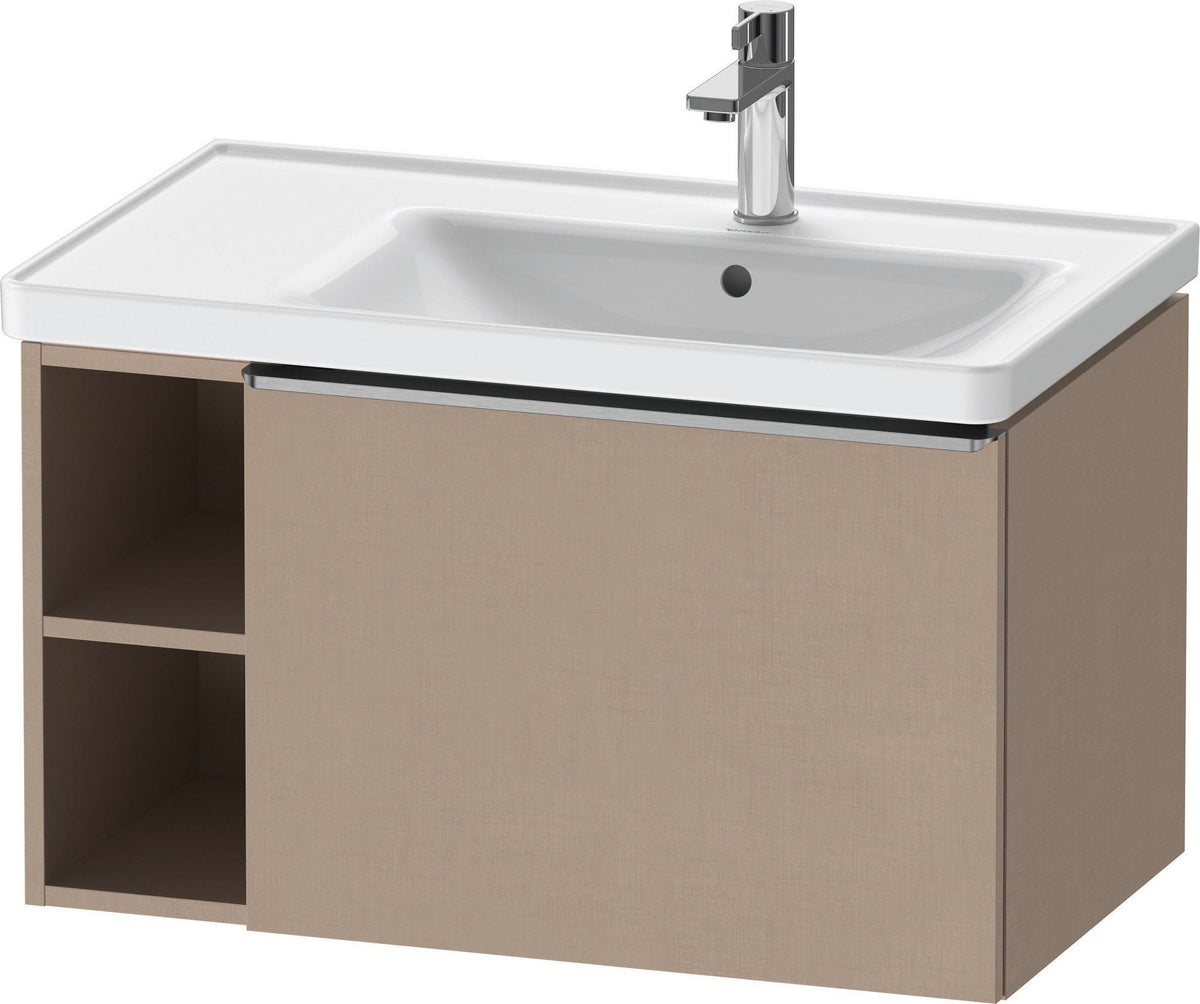 DURAVIT D-Neo Waschtischunterbau 784 mm wandhängend mit 1 Auszug und 2 offenen Fächern in Betongrau Matt