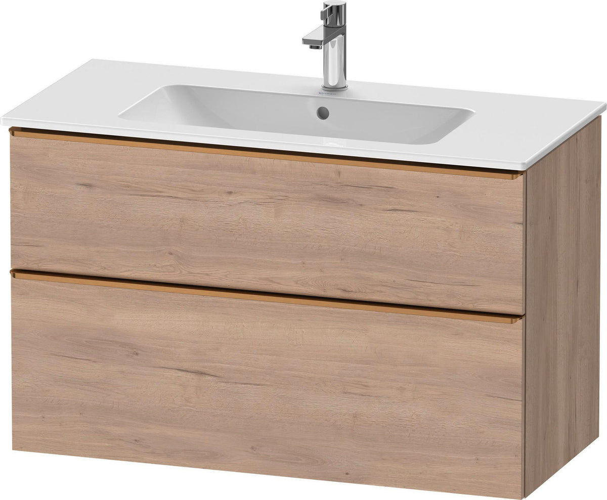 DURAVIT D-Neo Waschtischunterbau 1010 mm Eiche Schwarz mit Bronze Griff