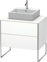 DURAVIT XSquare Waschtischunterbau bodenstehend, 800 mm, 2 Schubladen, Weiß Matt – mit Tip-On und Soft-Close