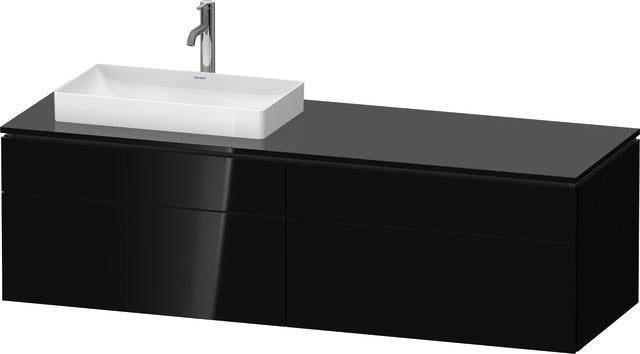 Duravit L-Cube Waschtischunterbau 1620 mm dolomiti grey hochglanz mit Tip-On-Technik