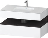 DURAVIT Qatego Einbauwaschtisch mit Konsolenwaschtischunterbau 1000 mm, 1 Auszug, antibakteriell