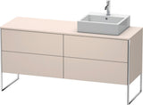 DURAVIT XSquare Waschtischunterbau bodenstehend 1600 mm betongrau matt mit 4 Auszügen