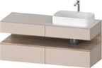 taupe matt / Nische eiche marmoriert, mit Siphonausschnitt und Schürze / sonstige