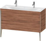 DURAVIT XViu c-bonded Waschtischunterbauset 1200 mm Nussbaum Champagner matt 2 Auszüge