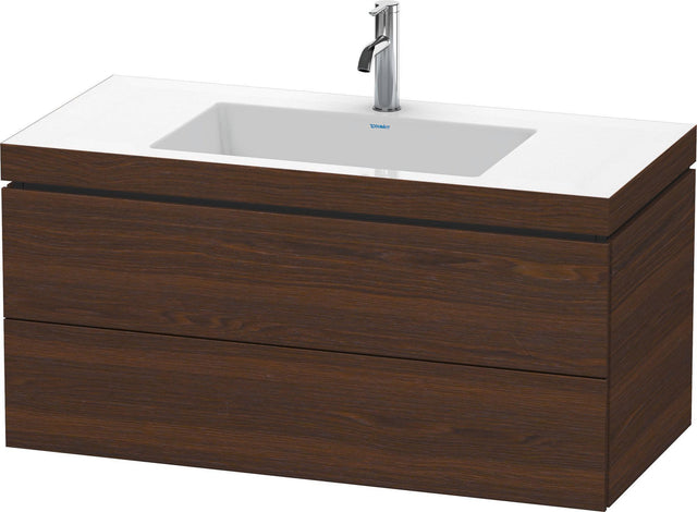 DURAVIT L-Cube Waschtischset mit Vero Air 1000 mm Nussbaum gebürstet, wandhängend, 2 Schubkästen