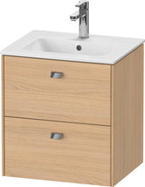 DURAVIT Brioso Waschtischunterbau 553x520x419 mm, 2 Schubkästen, Weiß Matt, Griff Chrom