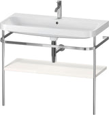 Duravit Happy D.2 c-shaped Waschtischset mit Metallkonsole, 975 mm, Taupe