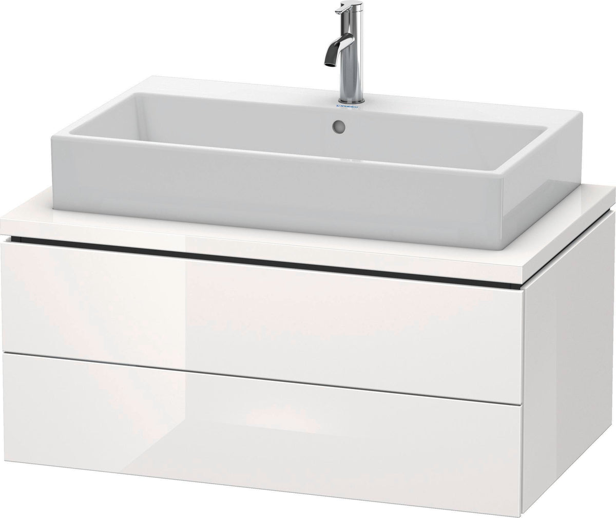 DURAVIT L-Cube Konsolenwaschtischunterbau 920 mm, 2 Schubkästen, Betongrau Matt, wandhängend
