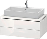 DURAVIT L-Cube Konsolenwaschtischunterbau 920 mm, 2 Schubkästen, Betongrau Matt, wandhängend