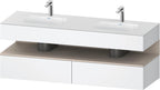 weiß / QA EWT m.Kon-WTU,1600x550x600mm,WPl:2 Ni-Bel,Weiß Matt,Ni:Taupe Supermatt,Dek