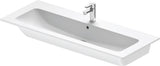 DURAVIT ME by Starck Möbelwaschtisch 1230 mm, 1 Hahnloch mittig, mit Überlauf, weiß