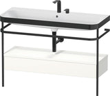 Duravit Happy D.2 c-bonded Waschtischset 1175 mm mit Metallkonsole & Schubkasten in Taupe