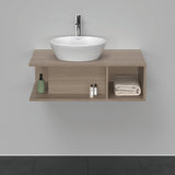 Duravit D-Neo Waschtischunterbau Eiche Terra 800 mm wandhängend mit offenem Fach rechts