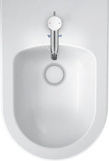 DURAVIT Wandbidet White Tulip 540 mm, Weiß, mit Überlauf & Hahnlochbank – Design von Philippe Starck