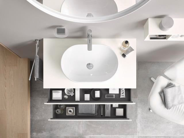 DURAVIT L-Cube Regalelement 800 mm, 3 Fächer, betongrau matt, wandhängend