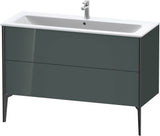 DURAVIT XViu Waschtischunterbau bodenstehend 1210 mm, 2 Auszüge, champagner matt/weiß matt