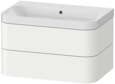 Duravit Waschtischset HAPPY D.2 PLUS 775x490mm ein Hahnloch taupe supermatt