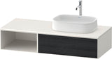 Duravit Zencha Konsolenwaschtischunterbau 1300 mm Eiche Anthrazit mit Auszug