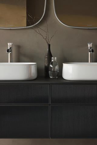 DURAVIT Spiegel Zencha 500x500 mm mit Spiegelheizung, LED-Beleuchtung und Sensorschalter – EEK D