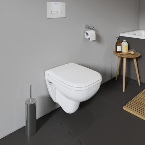 DURAVIT WC-Sitz D-Code Compact ohne SoftClose, Edelstahl-Scharniere, weiß