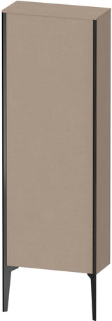 Duravit XViu Halbhochschrank 500 mm links, basalt matt, mit Tip-on und Soft-Close